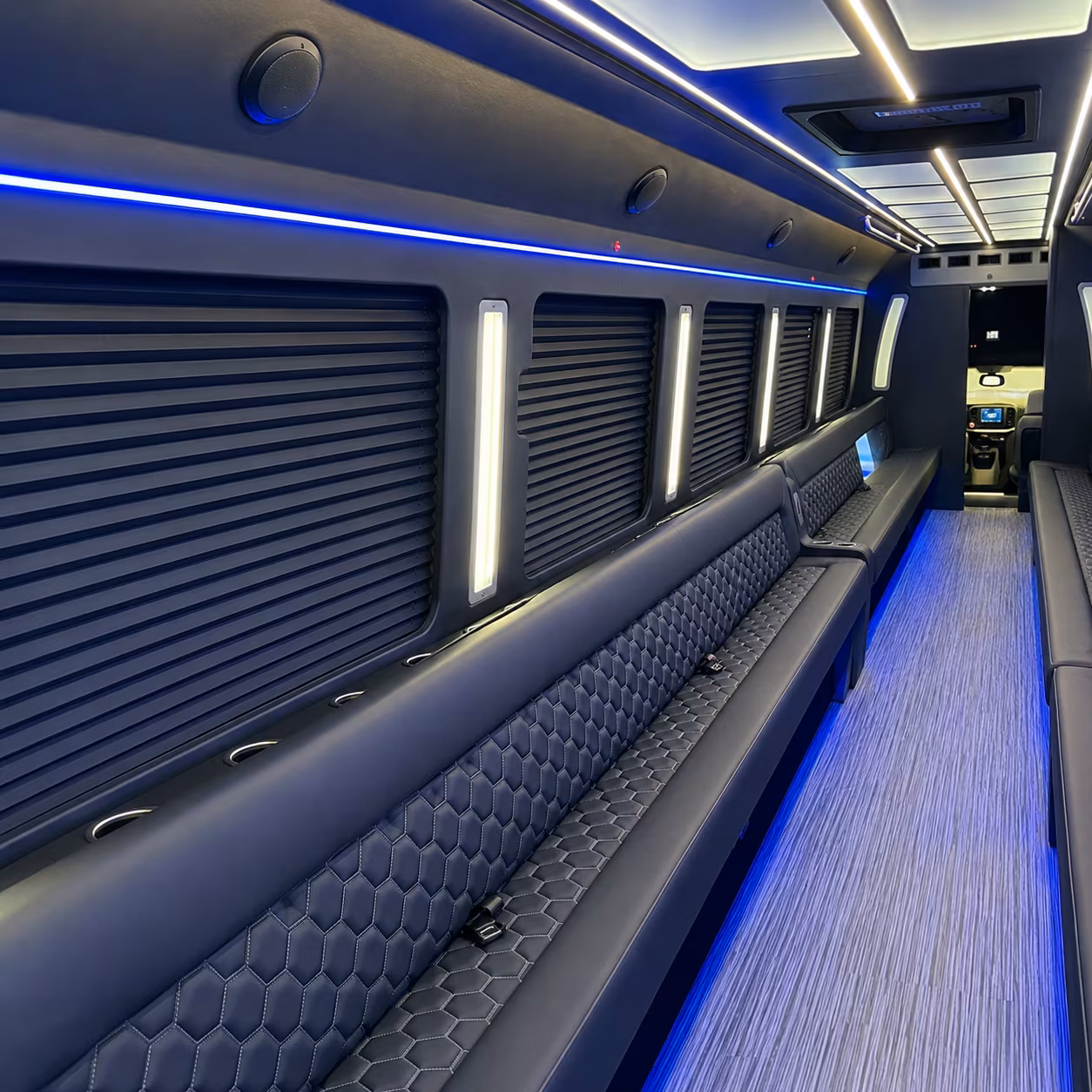 Las Vegas Sporting Event Transportation party bus interior