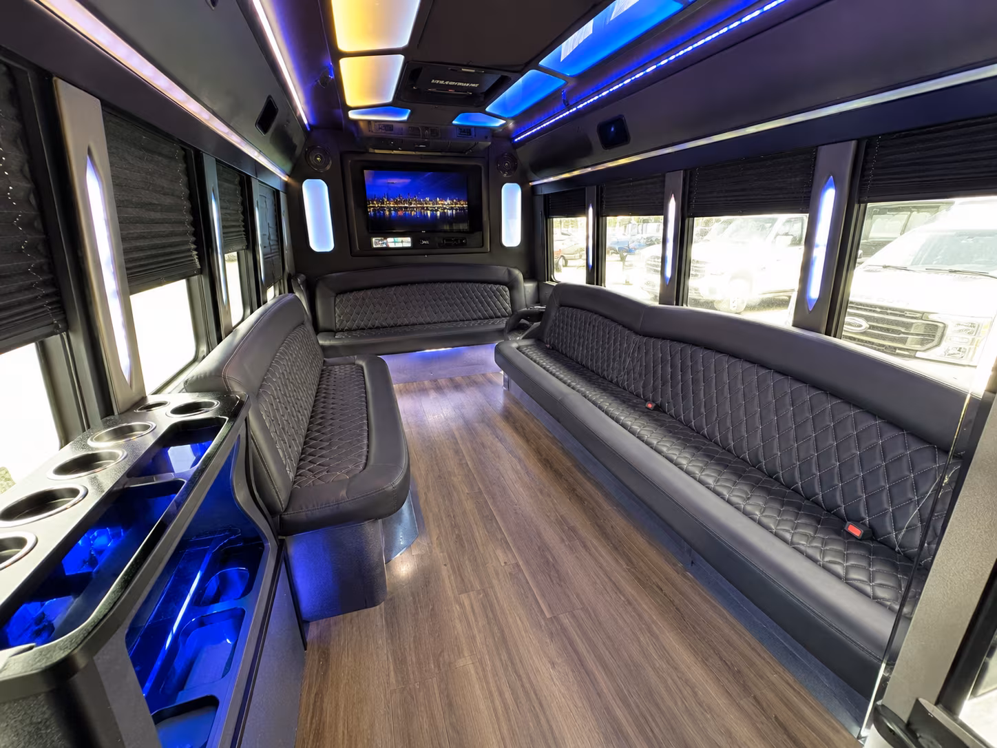 Las Vegas Wedding Transportation party bus exterior