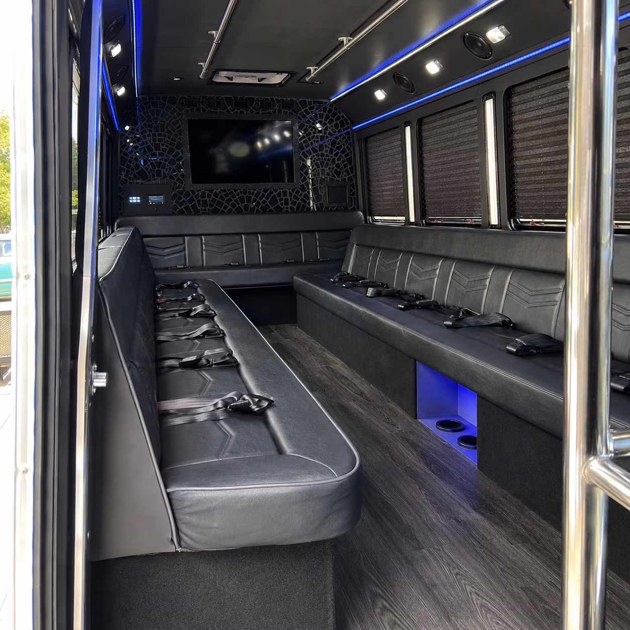 Las Vegas Wedding Transportation party bus exterior