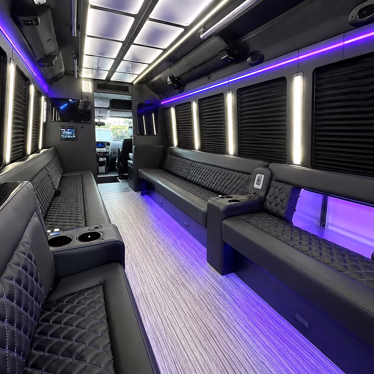 Las Vegas Winery Tour & Pub Crawl Transportation party bus interior