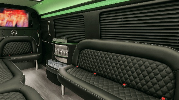 Interior of Charter Bus Company Ontario's 15 Passenger Party Bus in Ontario