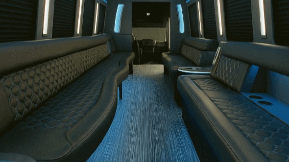 Interior of Charter Bus Company Ontario's 20 Passenger Party Bus in Ontario