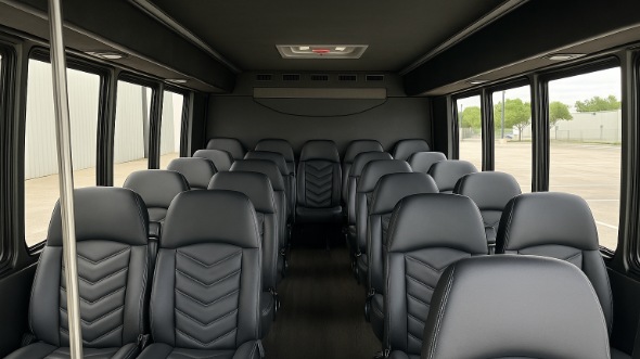 Interior of Charter Bus Company Las Vegas's 25 Passenger Mini Bus in Las Vegas