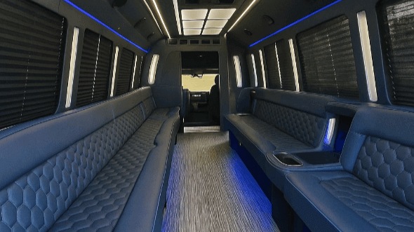 Interior of Charter Bus Company Henderson's 25 Passenger Party Bus in Henderson