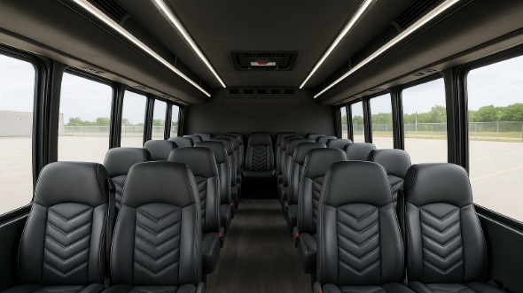 Interior of Charter Bus Company Las Vegas's 30 Passenger Minibus in Las Vegas
