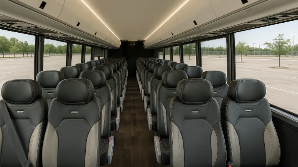 Interior of Charter Bus Company Las Vegas's 35 Passenger Mini Bus in Las Vegas
