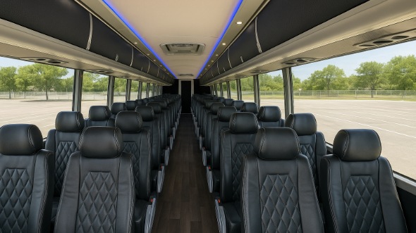 Interior of Charter Bus Company Las Vegas's 40 Passenger Charter Bus in Las Vegas