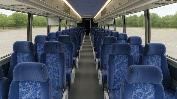 Interior of Charter Bus Company Las Vegas's 44 Passenger Charter Bus in Las Vegas