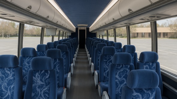 Interior of Charter Bus Company Las Vegas's 45 Passenger Charter Bus in Las Vegas