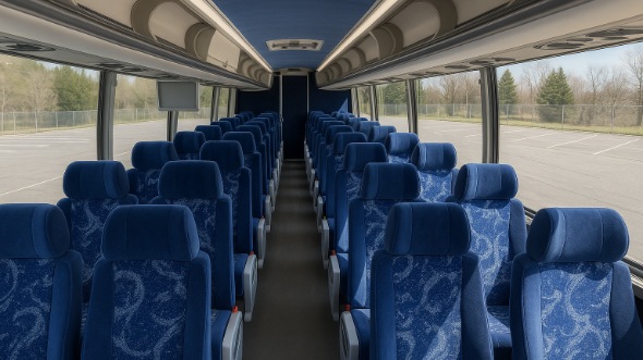 Interior of Charter Bus Company Las Vegas's 46 Passenger Charter Bus in Las Vegas