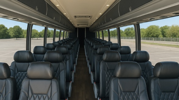 Interior of Charter Bus Company Las Vegas's 48 Passenger Charter Bus in Las Vegas
