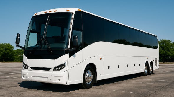 Exterior of Charter Bus Company Paradise's 50 Passenger Party Bus in Paradise