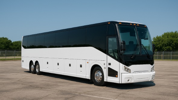 Exterior of Charter Bus Company Las Vegas's 56 Passenger Charter Bus in Las Vegas