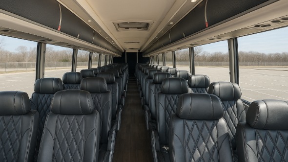 Interior of Charter Bus Company Las Vegas's ADA Charter Bus in Las Vegas